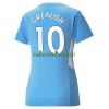 Maillot de Supporter Manchester City Jack Grealish 10 Domicile 2021-22 Pour Femme